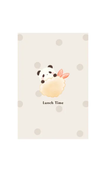 [LINE着せ替え] お弁当にパンダ ドットの画像1