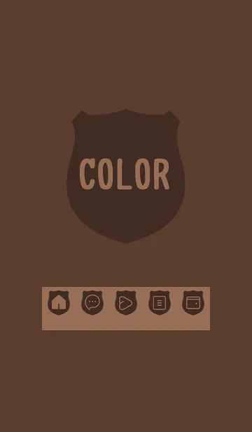 [LINE着せ替え] brown color V16の画像1