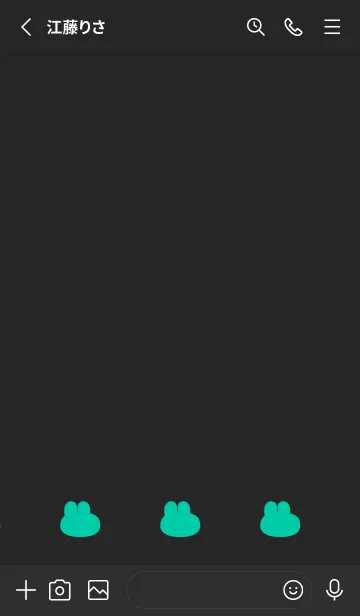 [LINE着せ替え] ゆるもちうさぎ(ブラック2-06)の画像2