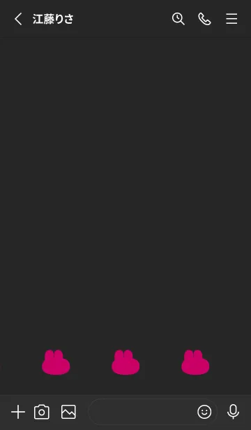 [LINE着せ替え] ゆるもちうさぎ(ブラック2-10)の画像2