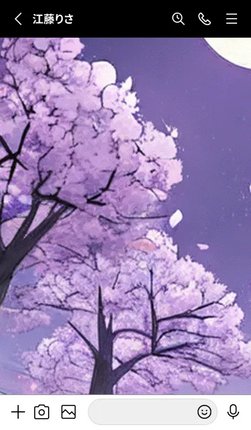 [LINE着せ替え] 月光夜桜#CO110。の画像2