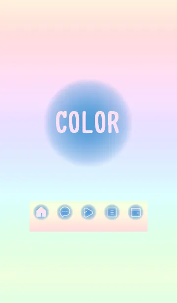 [LINE着せ替え] blue color rainbow D05の画像1