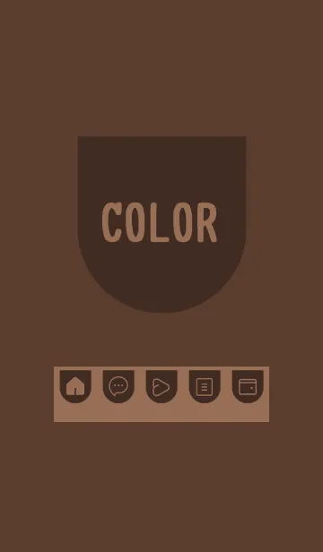 [LINE着せ替え] brown color W16の画像1