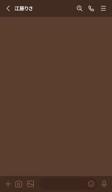 [LINE着せ替え] brown color W16の画像2