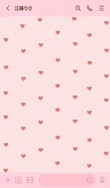 [LINE着せ替え] pattern_heart (red pink)の画像2