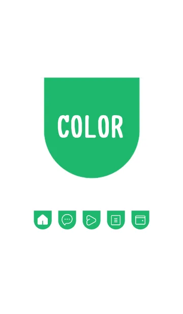 [LINE着せ替え] green color W32の画像1