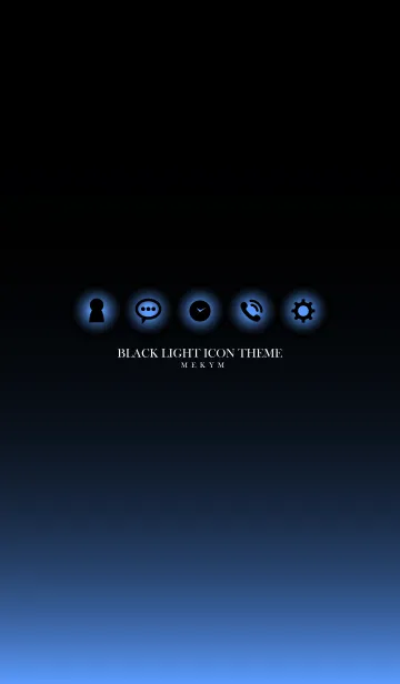[LINE着せ替え] BLACK LIGHT ICON THEME.MEKYM 2の画像1