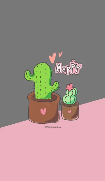 [LINE着せ替え] Succulent J-Grey (Pi5)の画像1