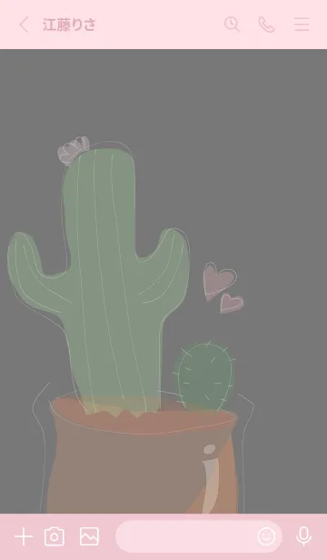 [LINE着せ替え] Succulent J-Grey (Pi5)の画像2