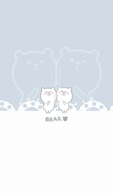 [LINE着せ替え] Dancing bear - gray indigo (bw1)の画像1