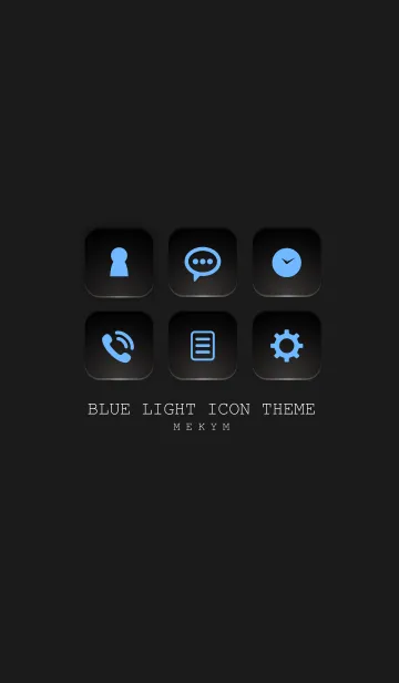 BLUE LIGHT ICON THEME-SWITCH- 2の着せ替えメイン画像