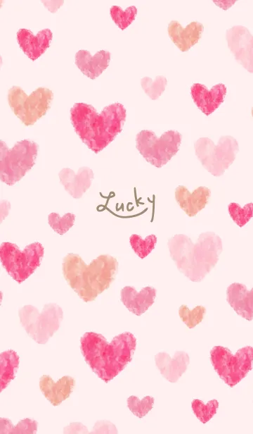 [LINE着せ替え] 水彩ハート たくさん28の画像1