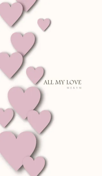 [LINE着せ替え] ALL MY LOVE DUSKYPINK HEART-MEKYM 27の画像1