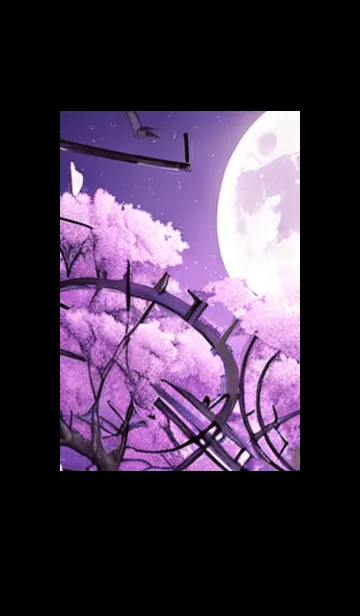 [LINE着せ替え] 月光夜桜#CO121。の画像1