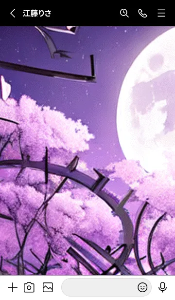 [LINE着せ替え] 月光夜桜#CO121。の画像2