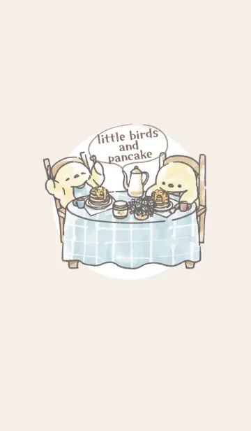 [LINE着せ替え] 小鳥とホットケーキの画像1