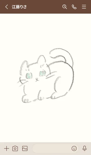 [LINE着せ替え] White cat しろねこの着せかえ。スケッチの画像2