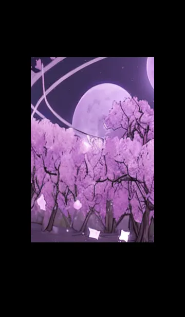 [LINE着せ替え] 月光夜桜#CP022。の画像1