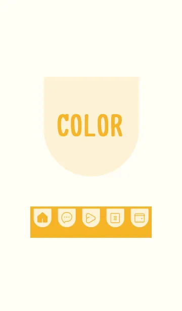 [LINE着せ替え] yellow color W18の画像1