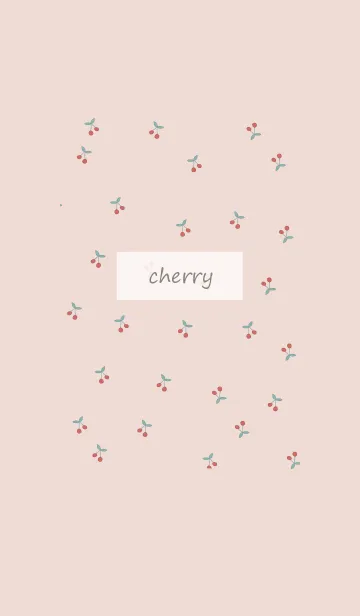 [LINE着せ替え] cherry_pattern #greige pinkの画像1