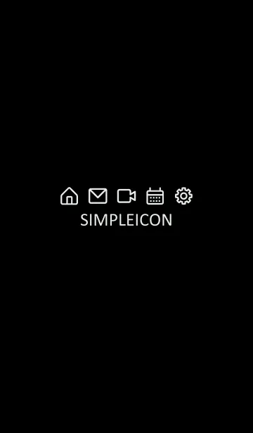 [LINE着せ替え] SIMPLE ICON -BLACK- 13の画像1