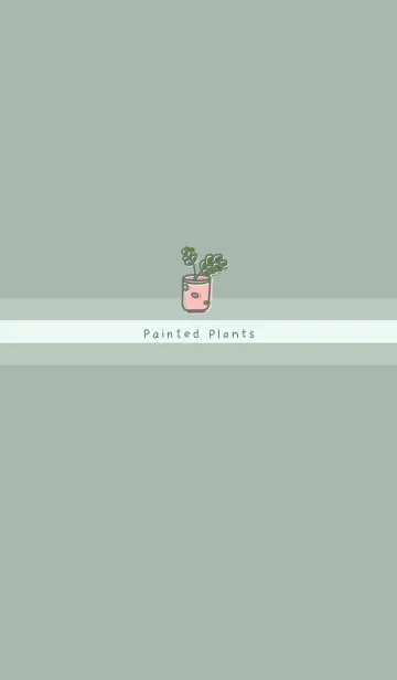 [LINE着せ替え] Painted Planting JA-Grey Green (Gr5)の画像1