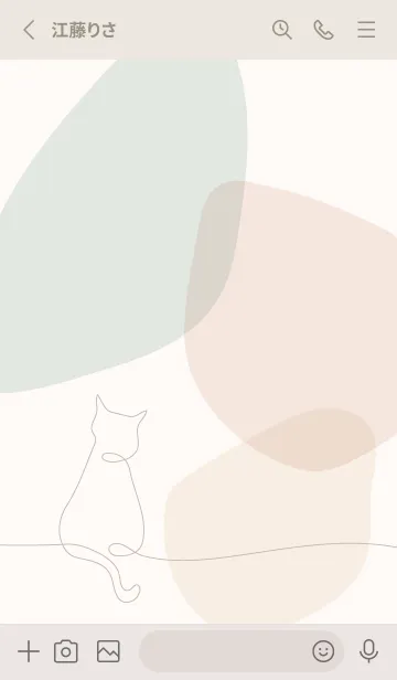 [LINE着せ替え] Line drawing cat_13の画像2