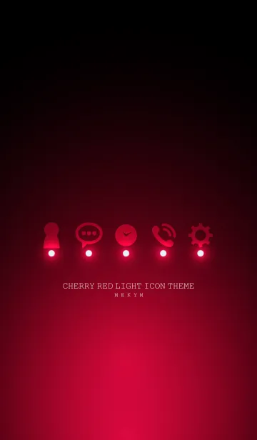 [LINE着せ替え] CHERRY RED LIGHT ICON THEMEの画像1