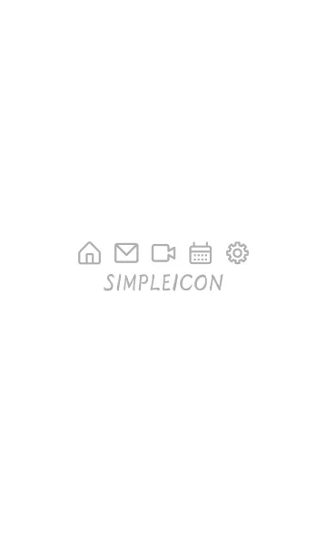 SIMPLE ICON -WHITE- 14の着せ替えメイン画像