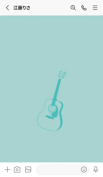 [LINE着せ替え] GUITAR COLOR ペールアクアの画像2