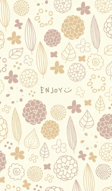 [LINE着せ替え] かわいい葉と花11の画像1