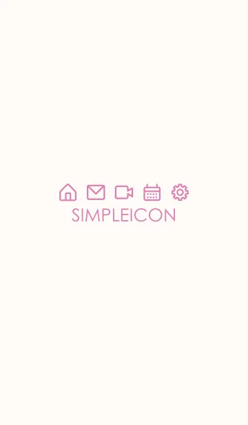 [LINE着せ替え] SIMPLE ICON -PINK BEIGE- 14の画像1