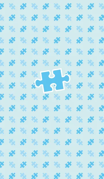 [LINE着せ替え] ジグソーパズル シンプルブルーの画像1