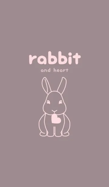 [LINE着せ替え] ウサギとハート 鳩羽鼠の画像1