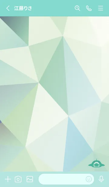 [LINE着せ替え] ミントグリーン : Shark！の画像2