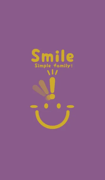 [LINE着せ替え] スマイル＆ヒラメキ 古代紫の画像1