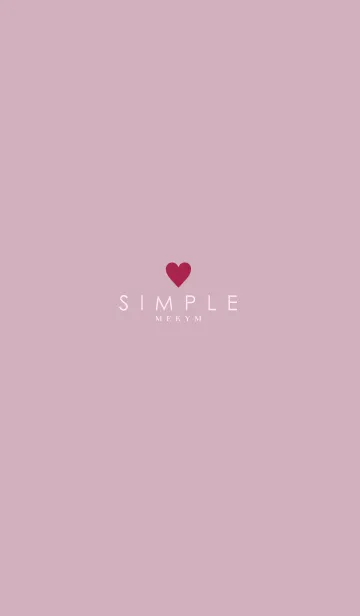 [LINE着せ替え] DUSKY PINK - SIMPLE HEART 25の画像1