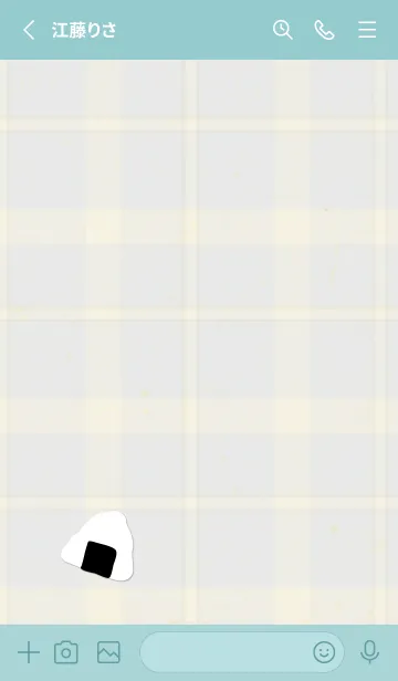 [LINE着せ替え] チェック柄 おにぎり14の画像2