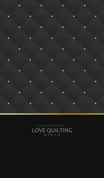 [LINE着せ替え] LOVE QUILTING BLACK GRAY 2の画像1