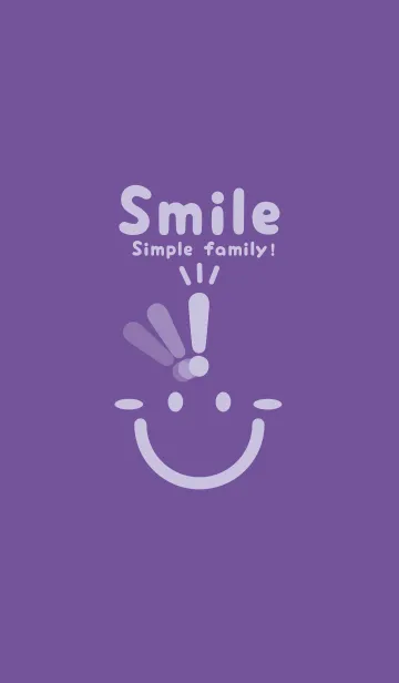 [LINE着せ替え] スマイル＆ヒラメキ 江戸紫の画像1