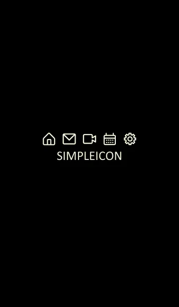 [LINE着せ替え] SIMPLE ICON -BLACK- 14の画像1