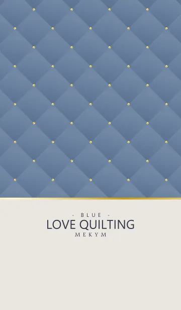 [LINE着せ替え] LOVE QUILTING DUSKY BLUE 30の画像1