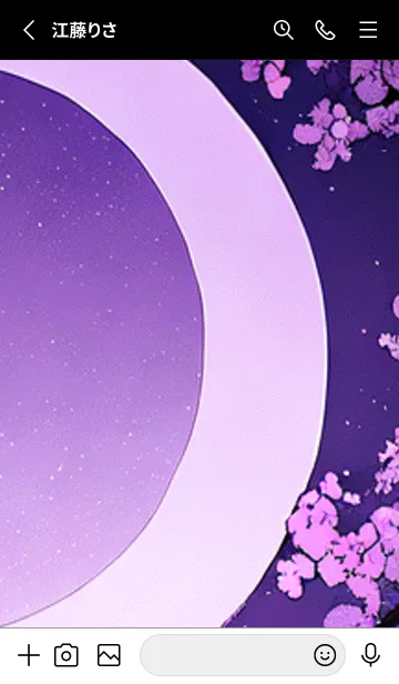 [LINE着せ替え] 月光夜桜#CR16。の画像2