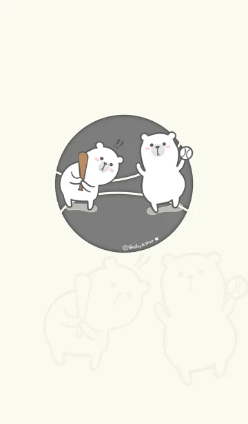 [LINE着せ替え] Here Comes Bears J-Grey (Gr1)の画像1