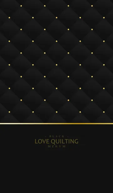 [LINE着せ替え] LOVE QUILTING BLACK 30の画像1