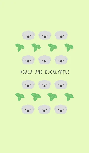 [LINE着せ替え] コアラとユーカリ/イエローグリーンの画像1