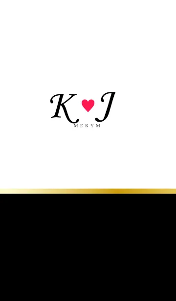 LOVE-INITIAL K&J イニシャル 9のLINE着せ替え
