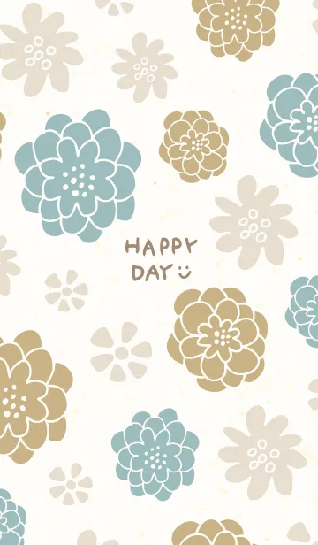 [LINE着せ替え] カラフルとベージュの花30の画像1