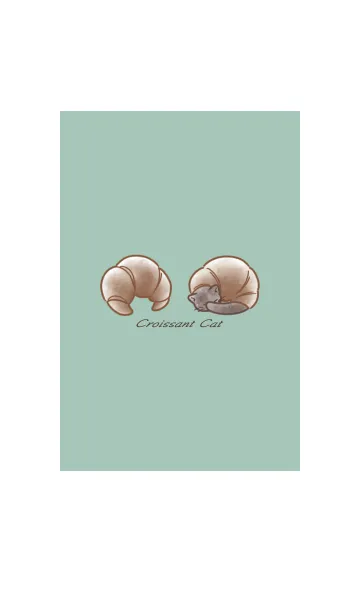 [LINE着せ替え] チョコクロ猫 -ミント-の画像1