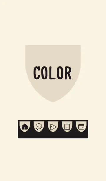 [LINE着せ替え] beige color X18の画像1